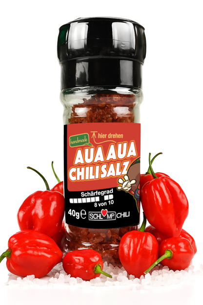 AUAAUA® scharfe Chilisalz Gewürzmühle