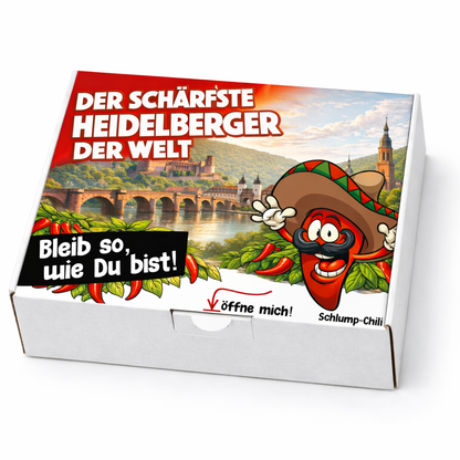 Der schärfste Heidelberger der Welt – Männer Chili Geschenkset & Souvenir