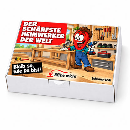 Der schärfste Heimwerker der Welt – Schrägansicht der Chili-Geschenkbox