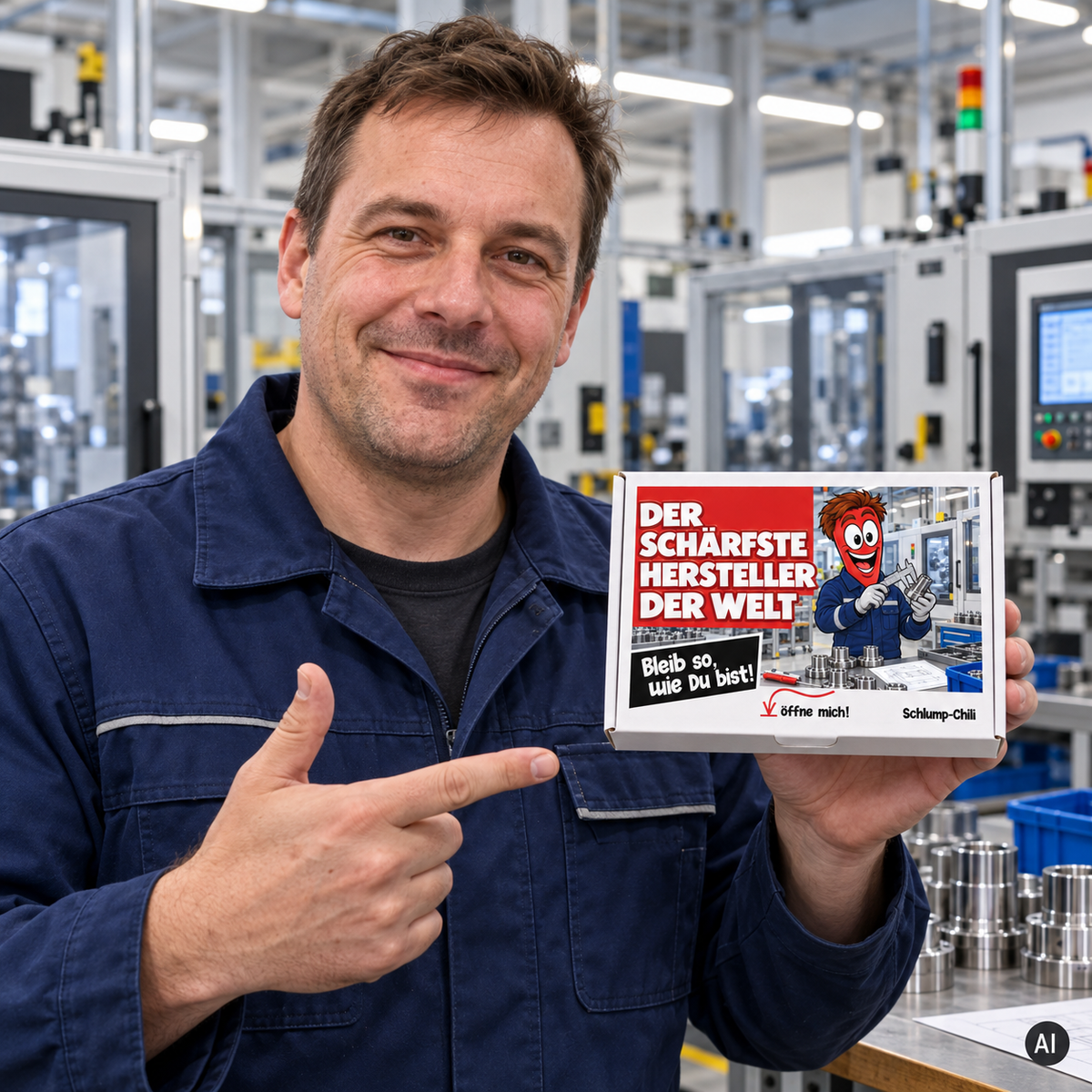 Der schärfste Hersteller der Welt – Geschenkidee (AI)
