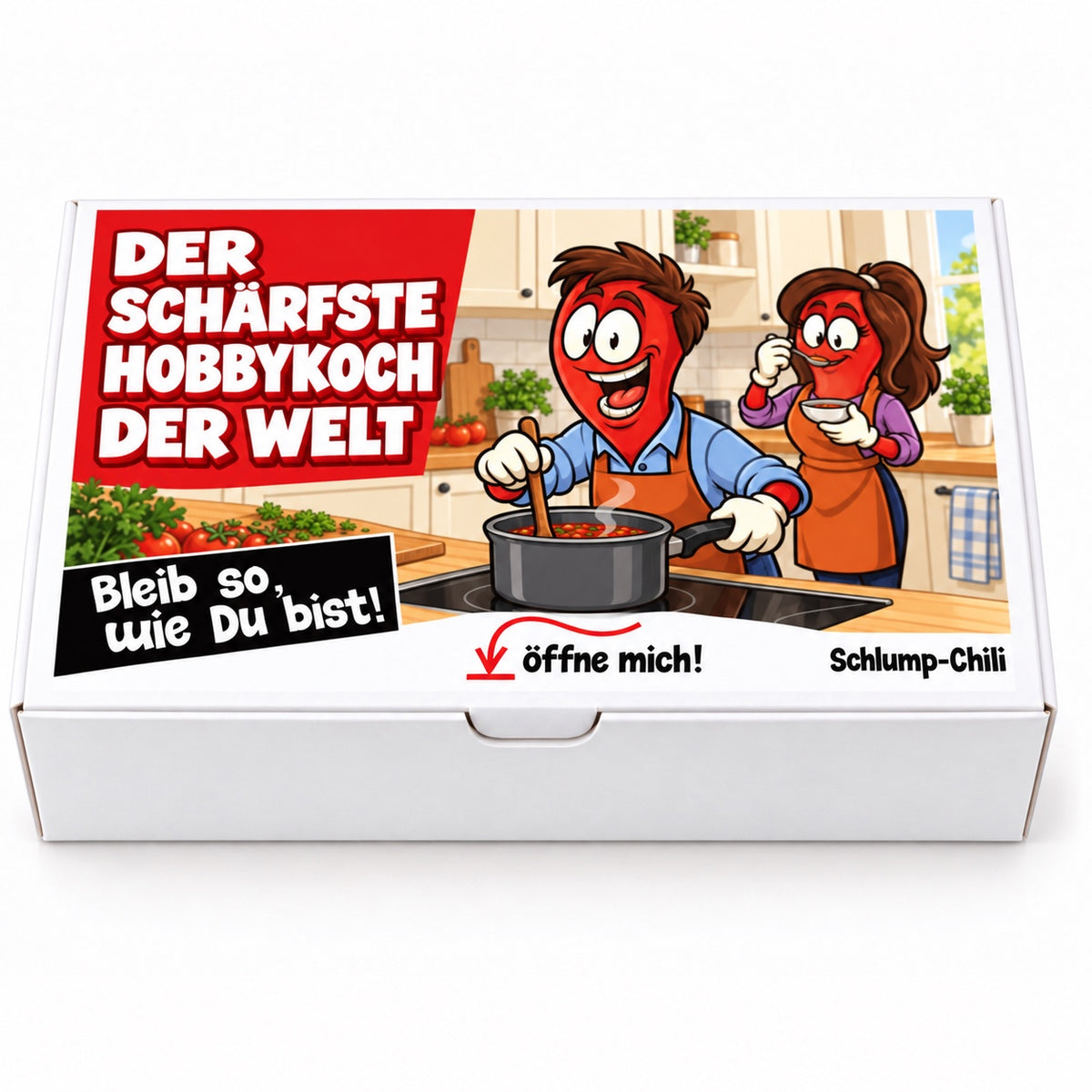 Der schärfste Hobbykoch der Welt – Geschenkschachtel frontal