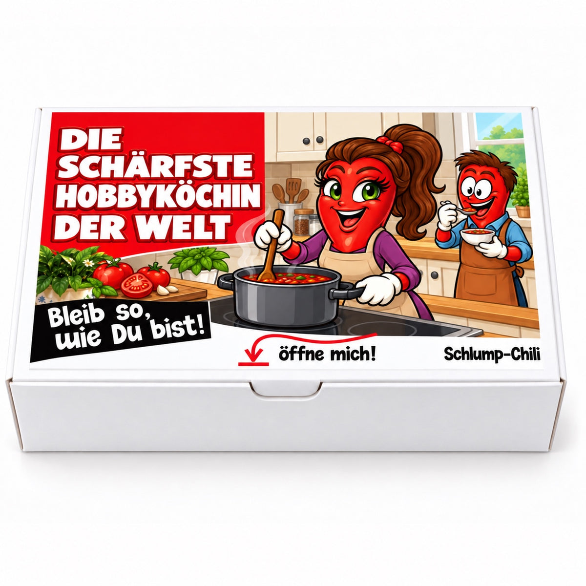 Die schärfste Hobbyköchin der Welt – Geschenkschachtel frontal