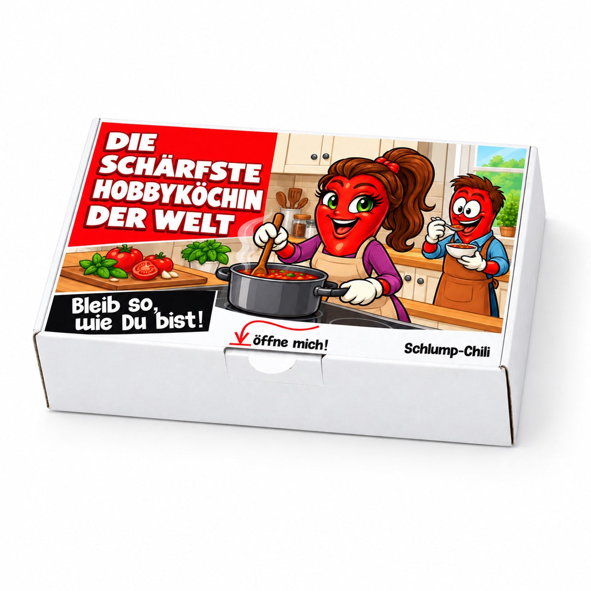Die schärfste Hobbyköchin der Welt – Geschenkschachtel schräg