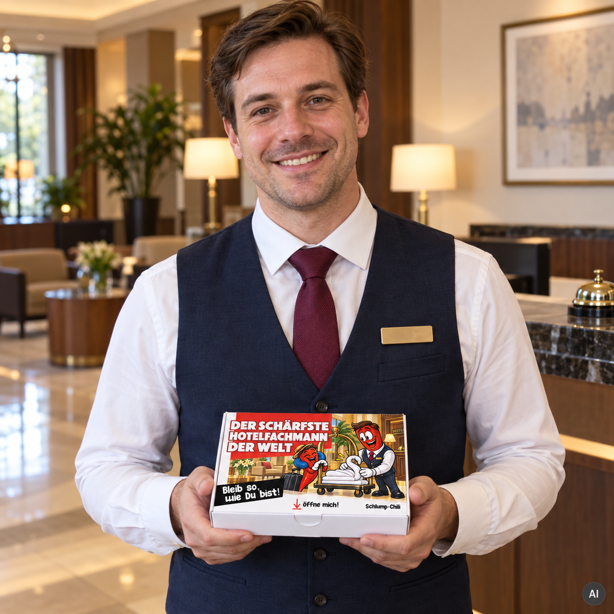 Der schärfste Hotelfachmann der Welt – Geschenkidee (AI)