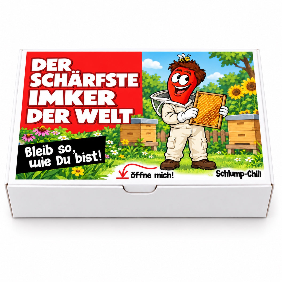 Der schärfste Imker der Welt – Geschenkschachtel frontal