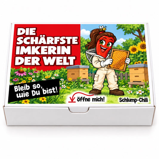 Die schärfste Imkerin der Welt – Geschenkschachtel frontal