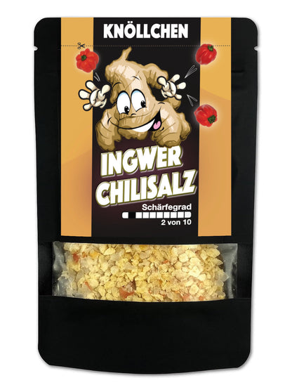KNÖLLCHEN Ingwer Chili Salz Nachfüllpack für Gewürzsalzmühlen 80g