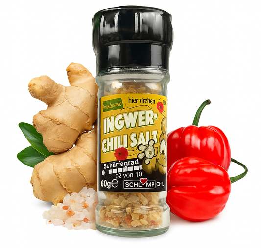 KNÖLLCHEN Ingwer-Chilisalz Gewürzmühle