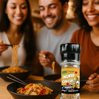 KNÖLLCHEN Ingwer-Chilisalz Gewürzmühle