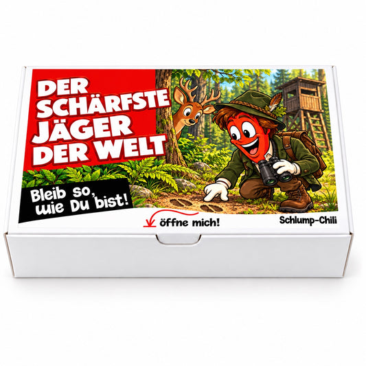 Der schärfste Jäger der Welt – Geschenkbox Vorderansicht