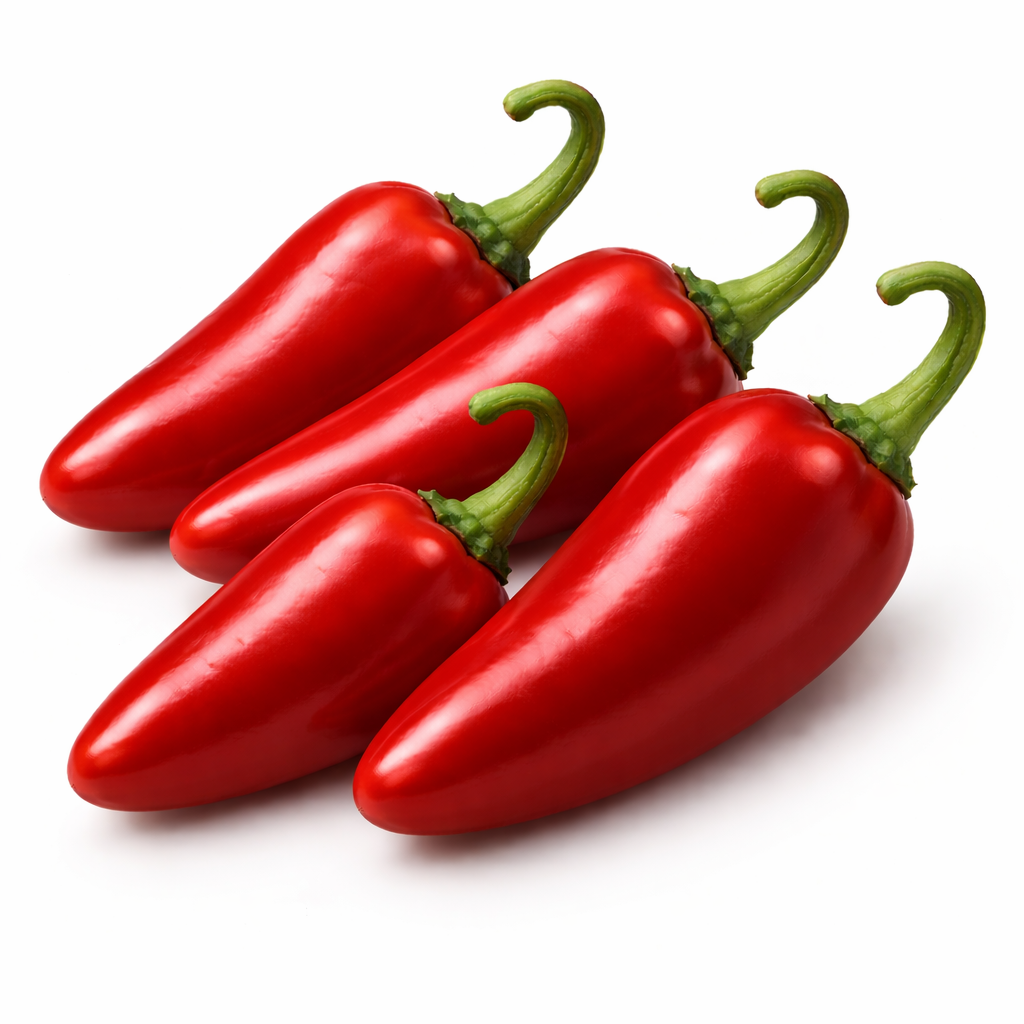 Frische Jalapeño Chili (rot, gelb, grün)