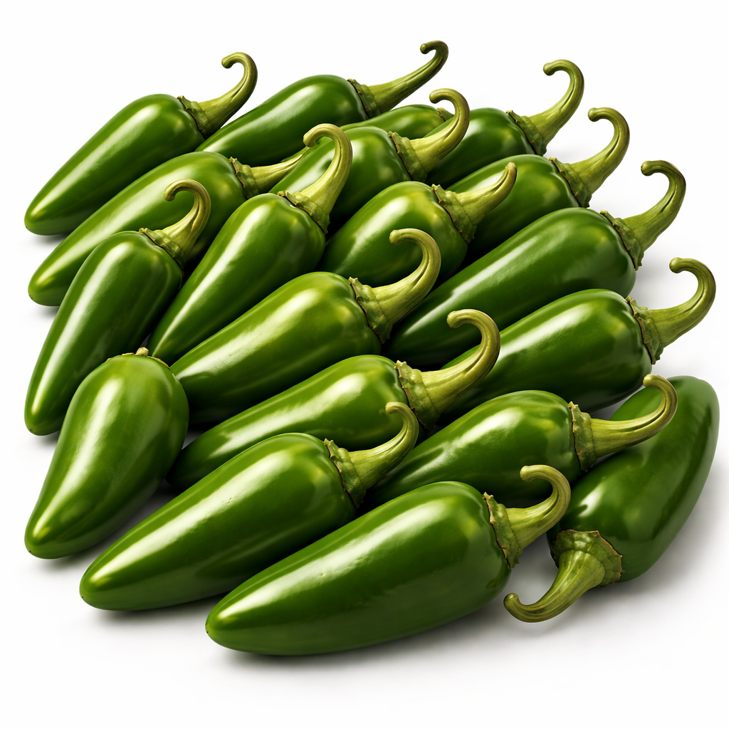 Frische Jalapeño Chili (rot, gelb, grün)