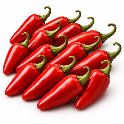 Frische Jalapeño Chili (rot, gelb, grün)