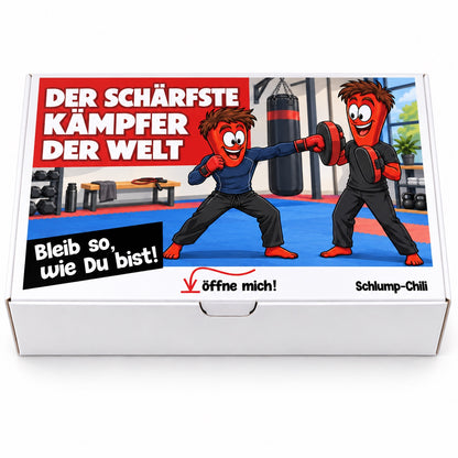 Der schärfste Kämpfer der Welt – Geschenkbox Vorderansicht