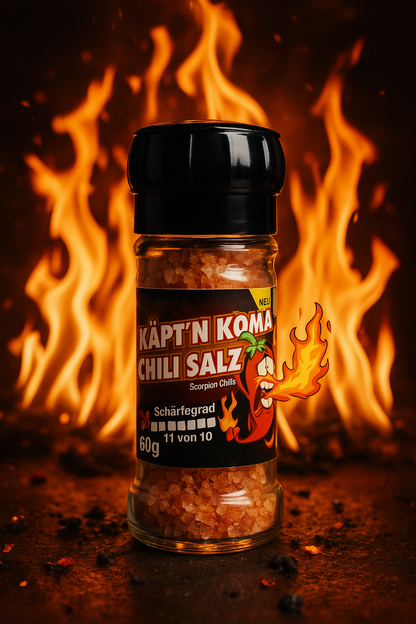 KÄPT'N KOMA schärfstes Chilisalz Gewürzmühle