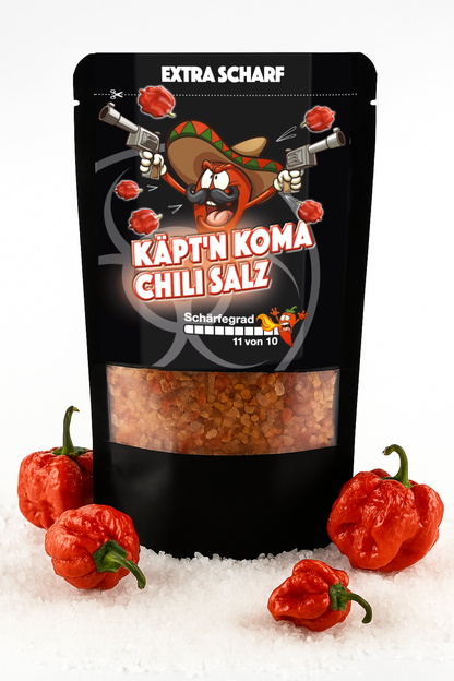 KÄPTN KOMA schärfste Chili der Welt Gewürzsalz Probierpack 20g