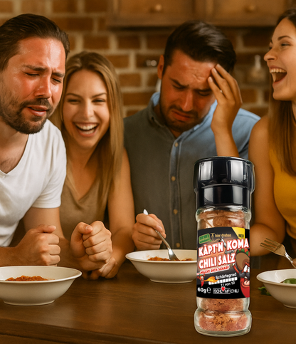 KÄPT'N KOMA schärfstes Chilisalz Gewürzmühle