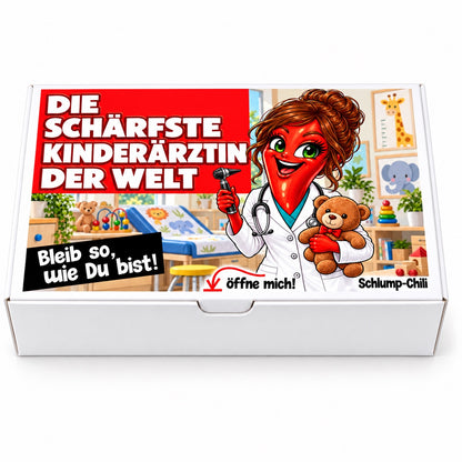 Die schärfste Kinderärztin der Welt – Geschenkbox Vorderansicht