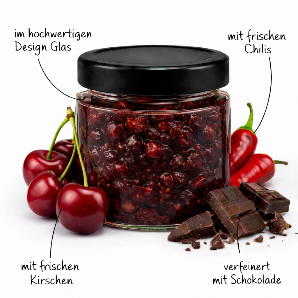COSEL Kirsch Schoko Chili Fruchtaufstrich