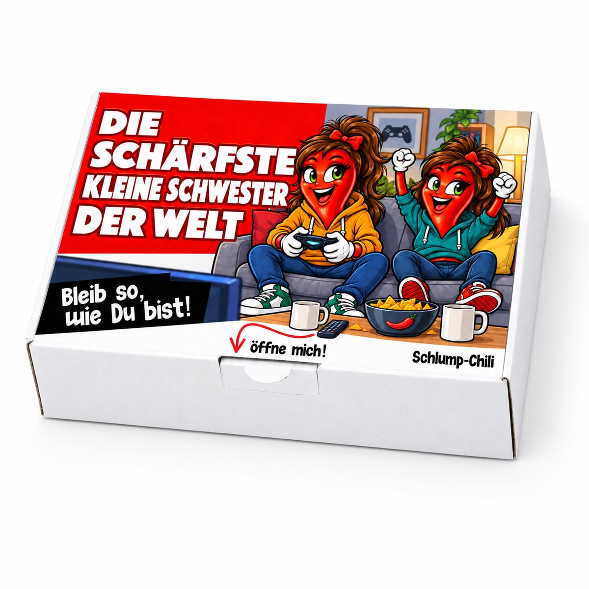 Die schärfste kleine Schwester der Welt – Geschenkschachtel schräg