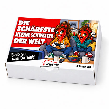 Die schärfste kleine Schwester der Welt – Geschenkschachtel schräg