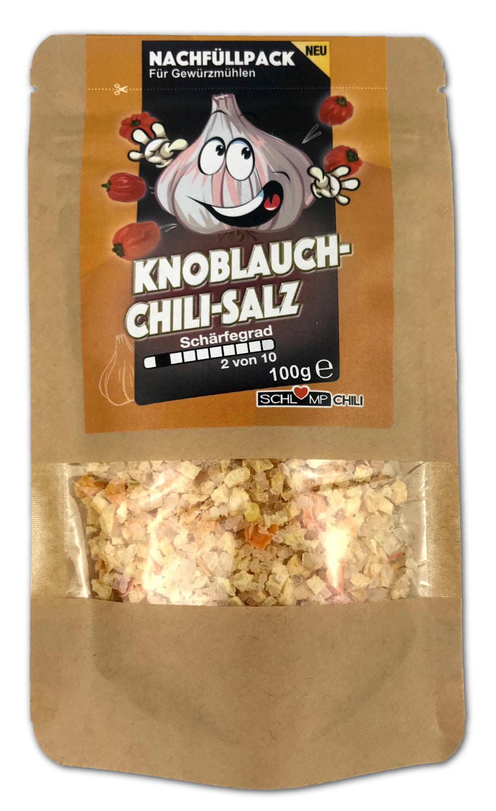 Gewürzmischung aus Chili Salz und Knoblauch