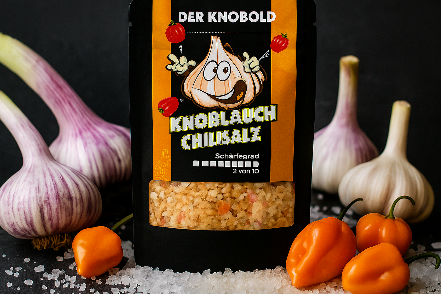 DER KNOBOLD Knoblauch Chili Gewürzsalz Probierpack 20g