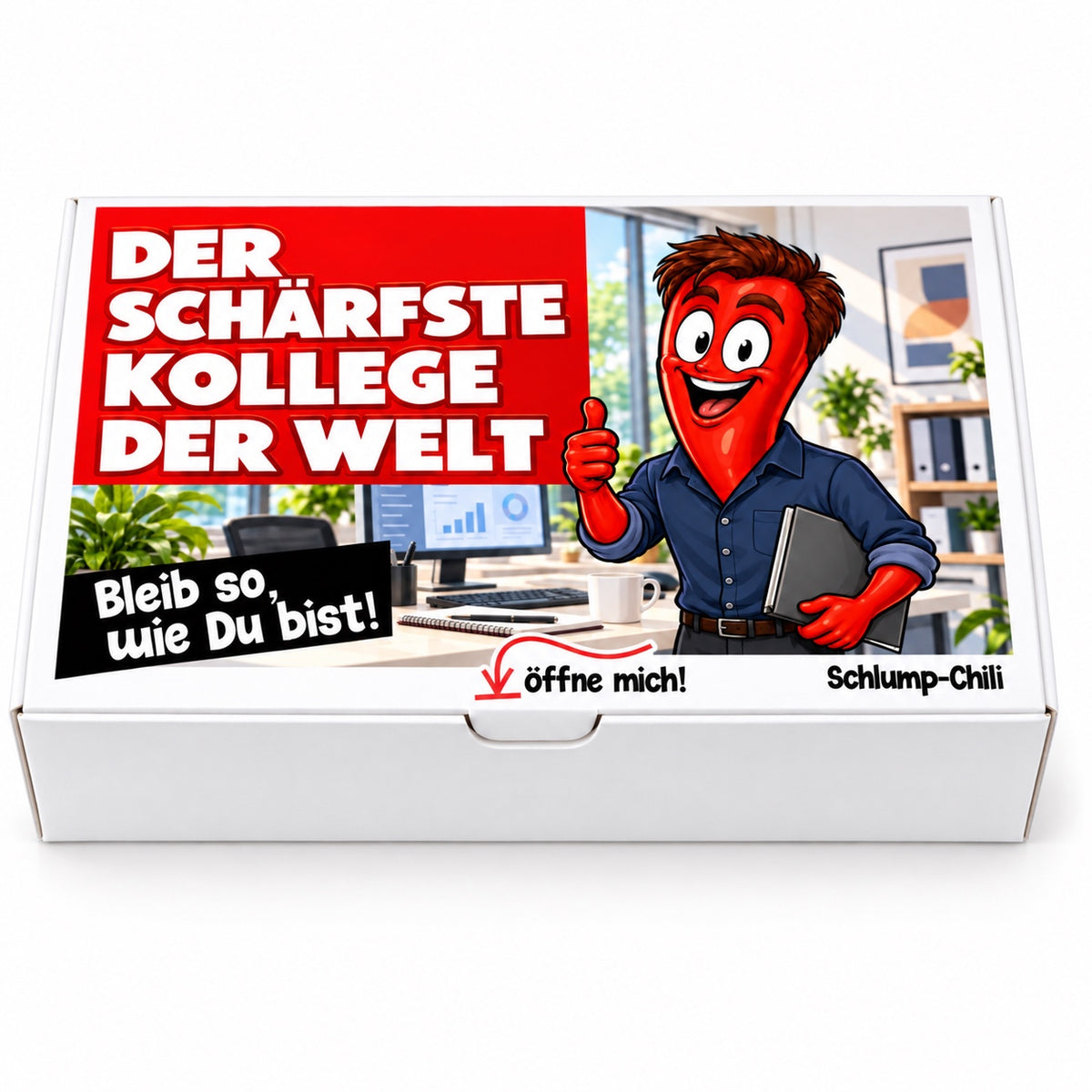 Der schärfste Kollege der Welt – weiße Geschenkbox, Vorderansicht