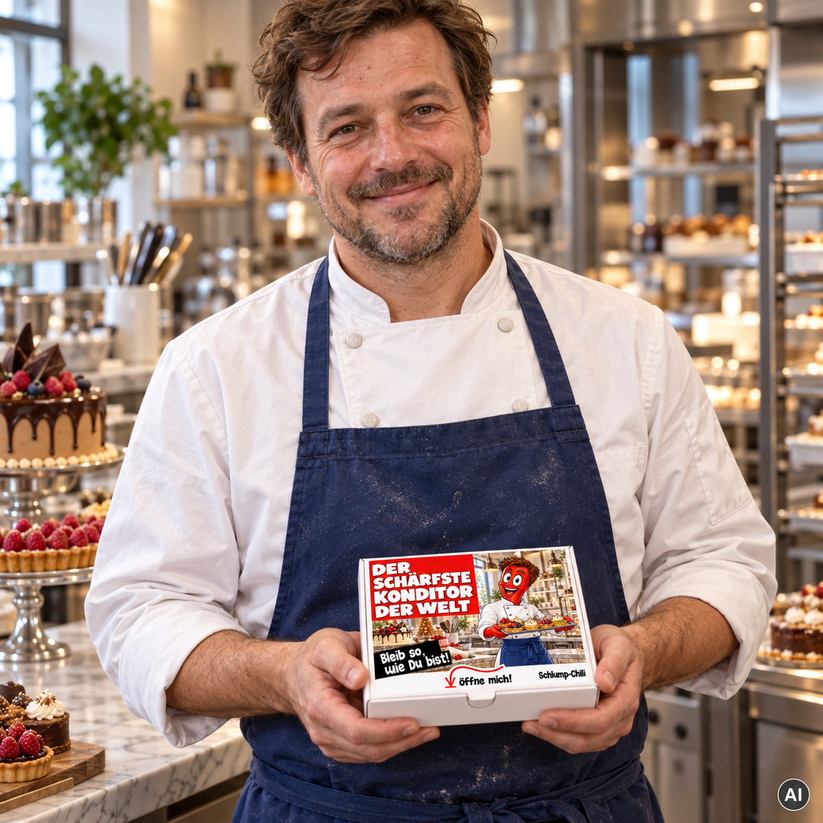 Der schärfste Konditor der Welt – Geschenkidee (AI)