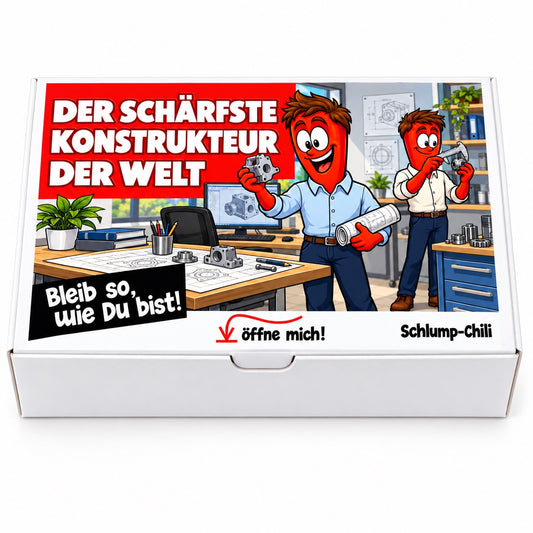 Der schärfste Konstrukteur der Welt – Geschenkbox Vorderansicht