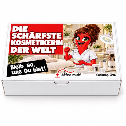 Die schärfste Kosmetikerin der Welt – weiße Geschenkbox, Vorderansicht