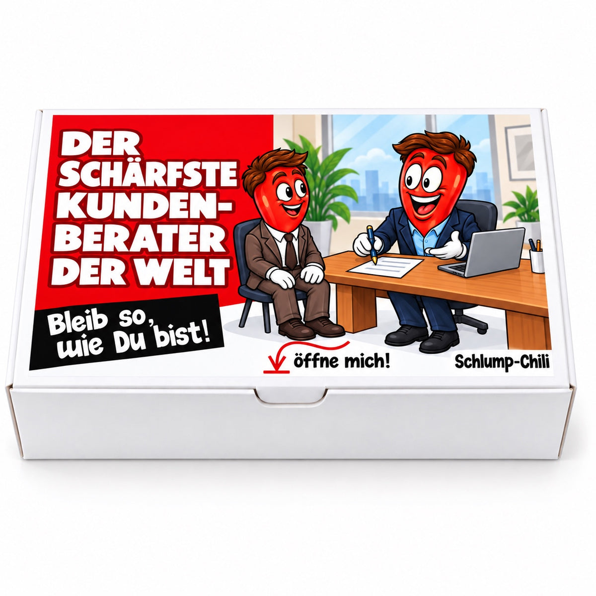 Der schärfste Kundenberater der Welt – Geschenkschachtel frontal