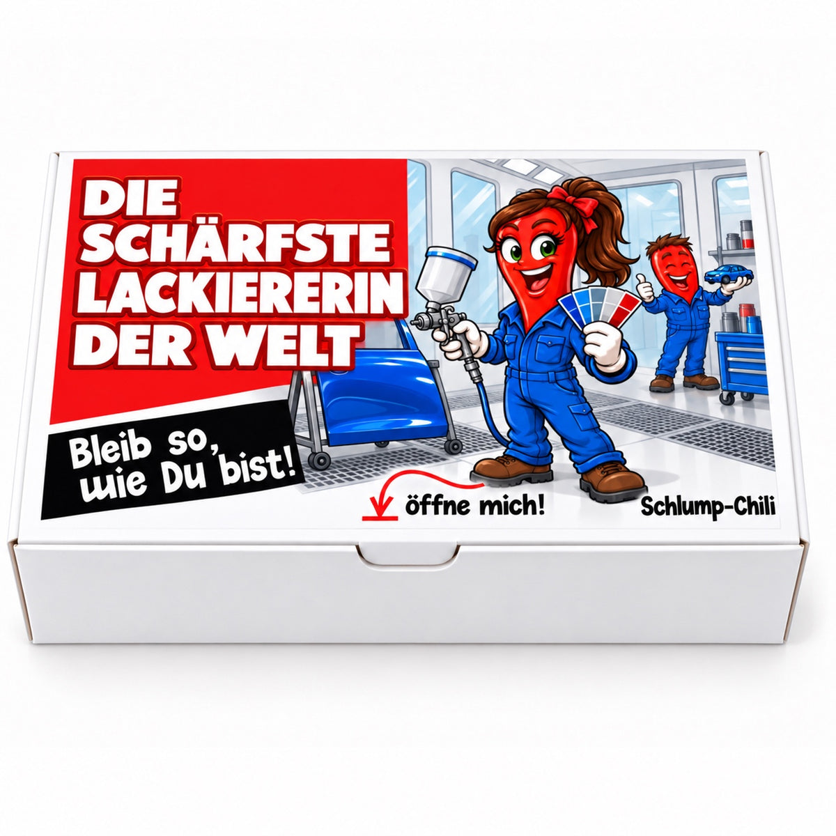 Die schärfste Lackiererin der Welt – Schachtel frontal