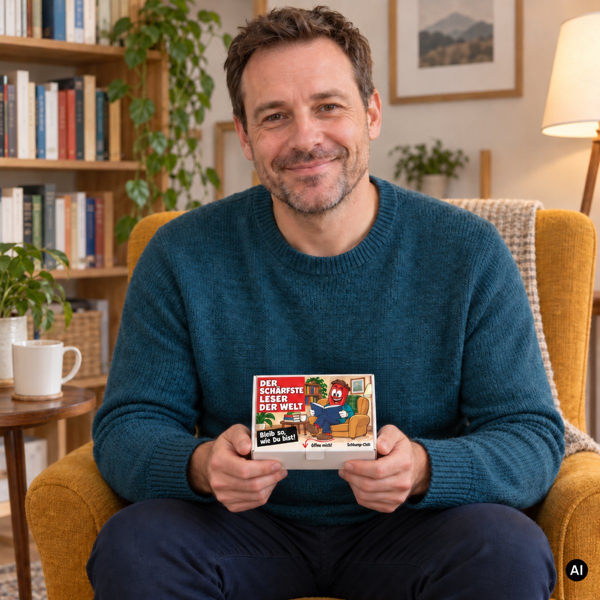 Der schärfste Leser der Welt – Lifestylebild der Chili-Geschenkbox