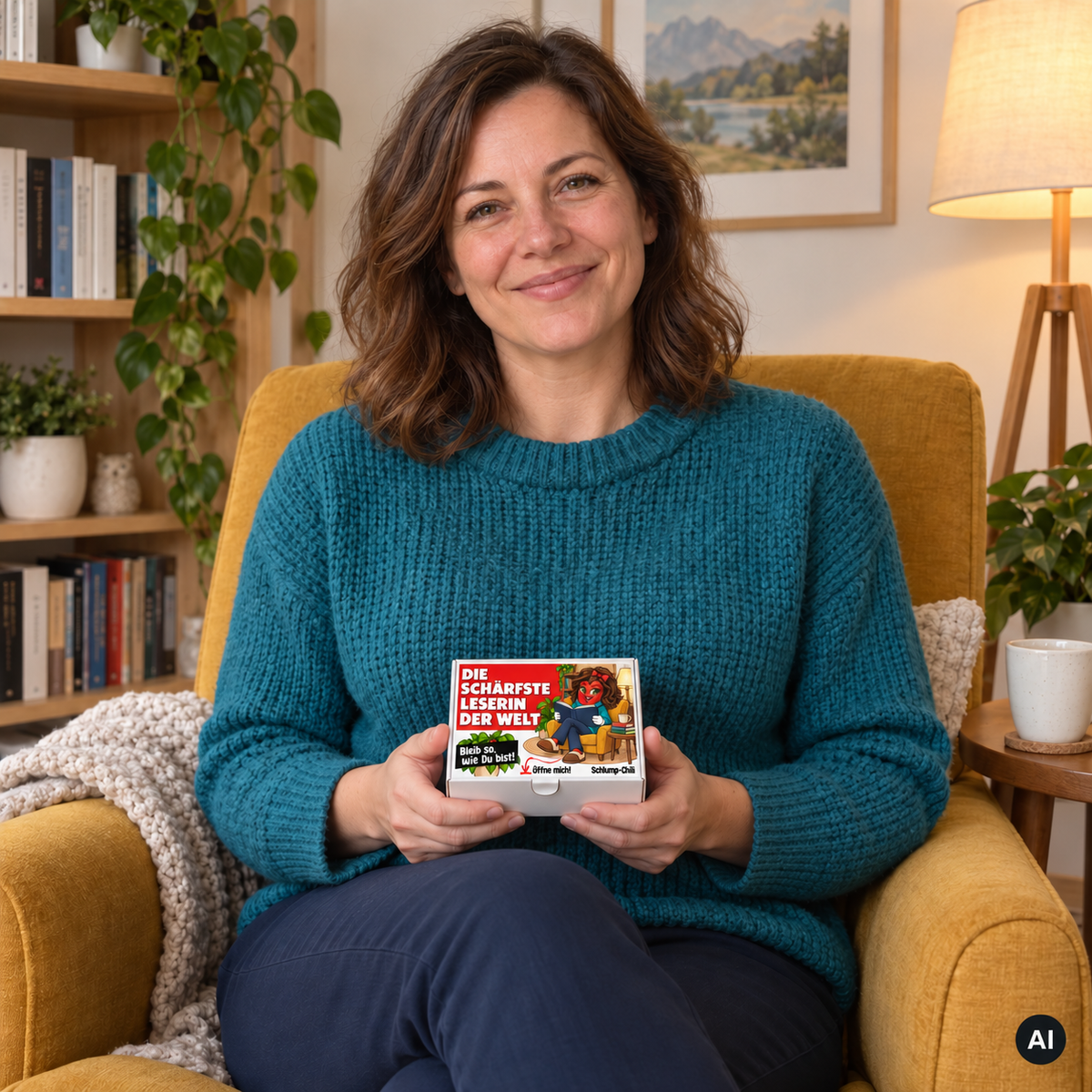 Die schärfste Leserin der Welt – Lifestylebild der Chili-Geschenkbox