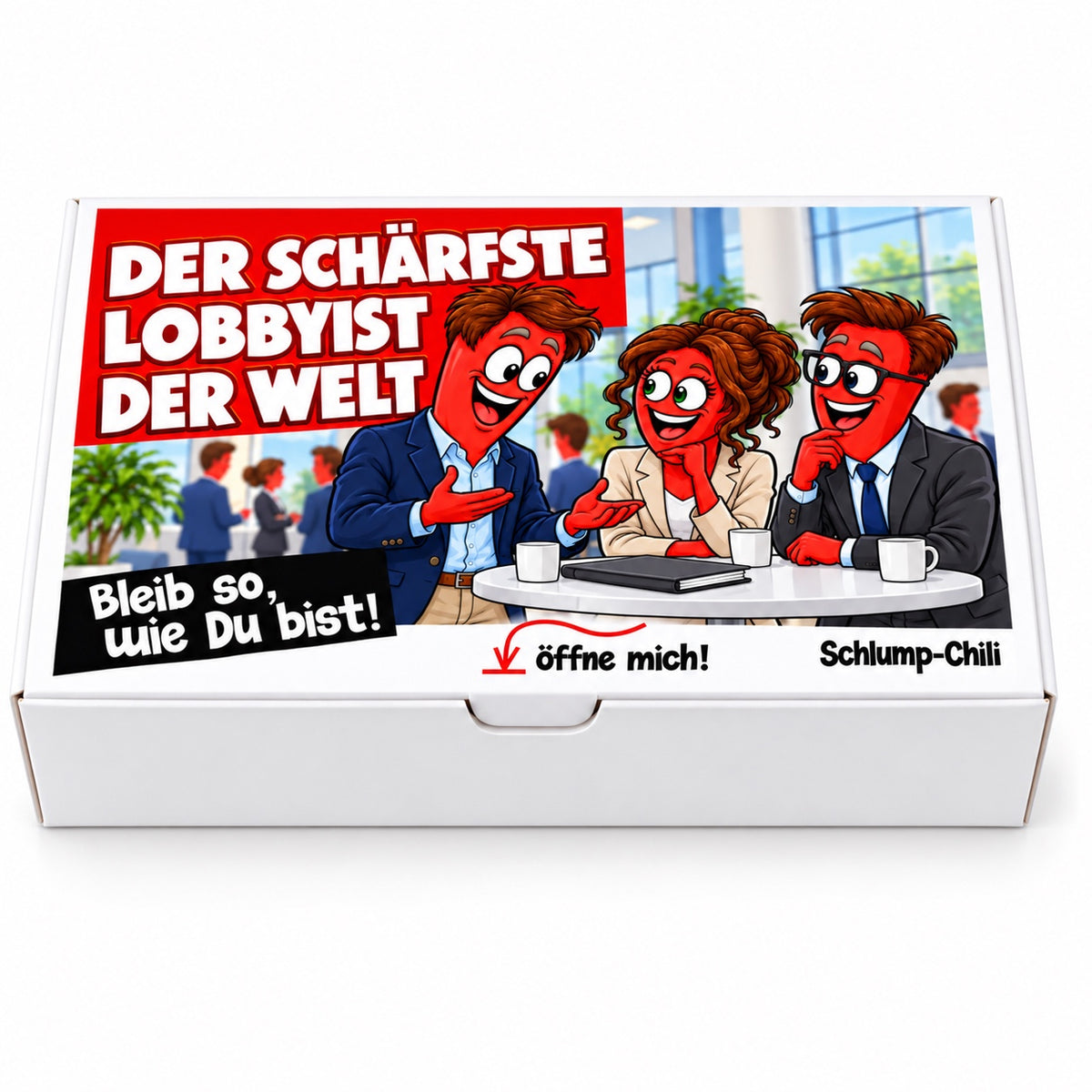 Der schärfste Lobbyist der Welt – Geschenkbox Vorderansicht
