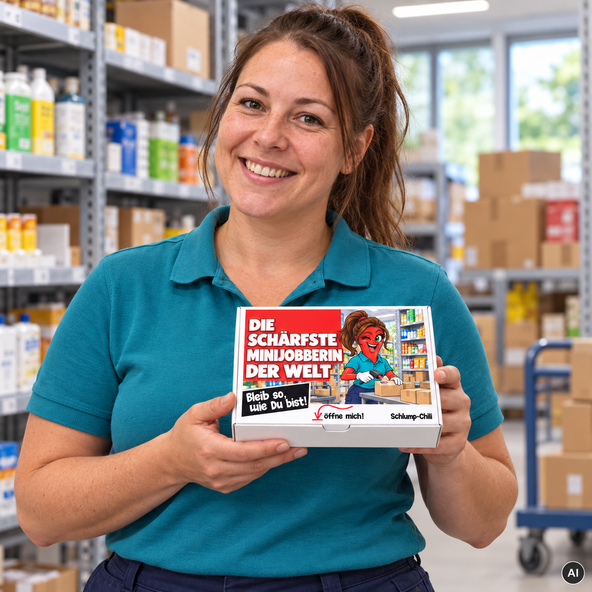 Die schärfste Minijobberin der Welt – Geschenkidee (AI)