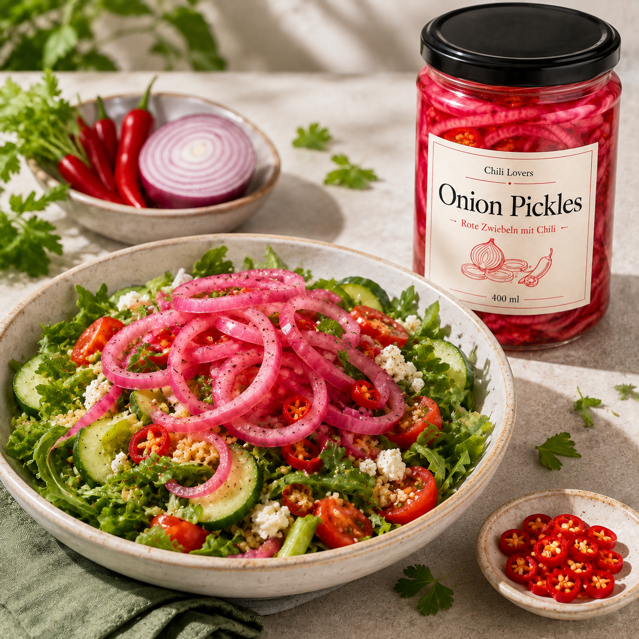 Onion Pickles Salat