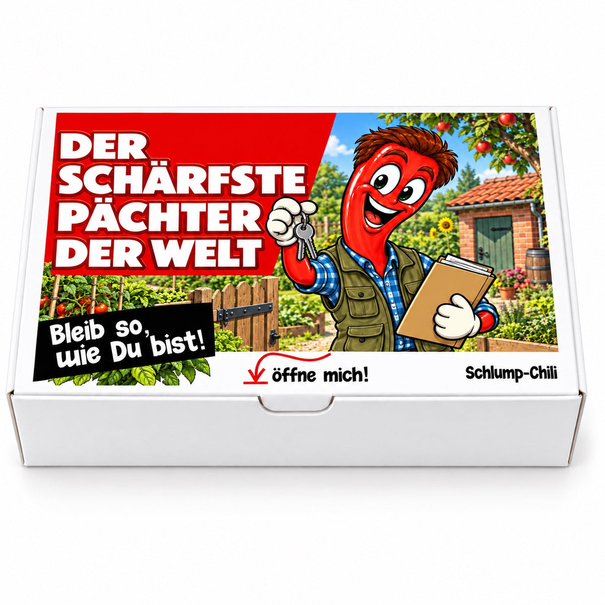 Geschenkbox Der schärfste Pächter der Welt – Vorderansicht