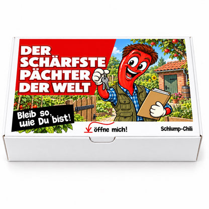Geschenkbox Der schärfste Pächter der Welt – Vorderansicht