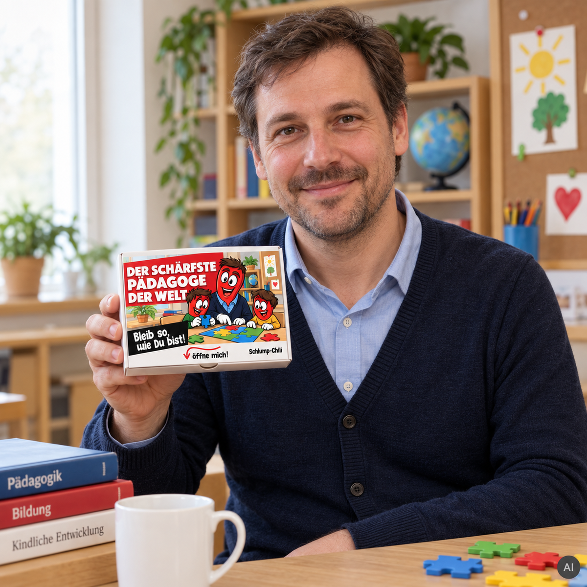Der schärfste Pädagoge der Welt – Geschenkidee (AI)