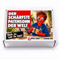 Der schärfste Patensohn der Welt – weiße Geschenkbox, Vorderansicht