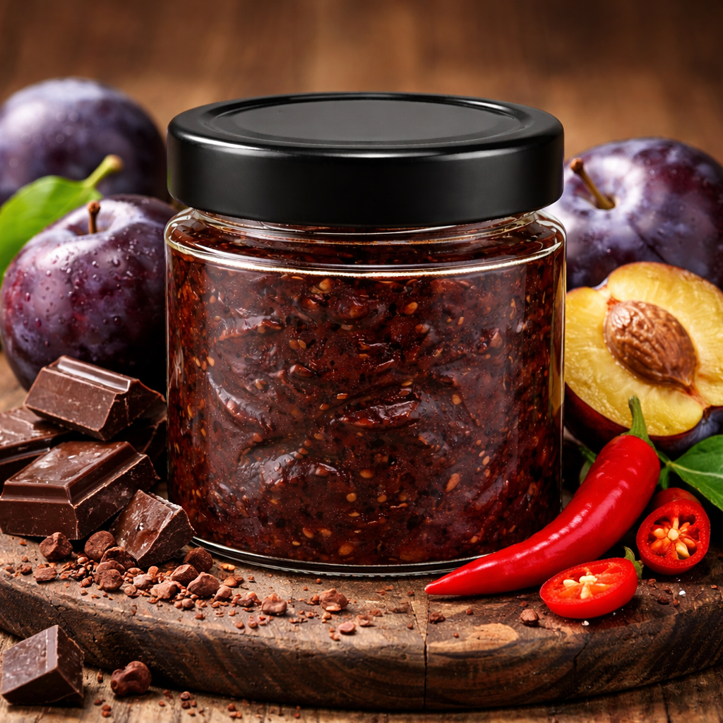 PFLUEMLI Pflaume Schoko Chili Fruchtaufstrich