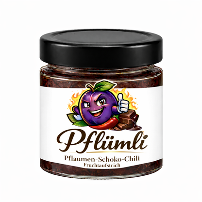 PFLUEMLI Pflaume Schoko Chili Fruchtaufstrich