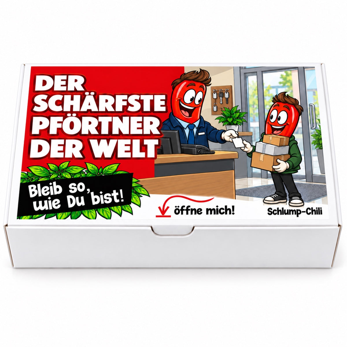 Der schärfste Pförtner der Welt – Geschenkschachtel frontal