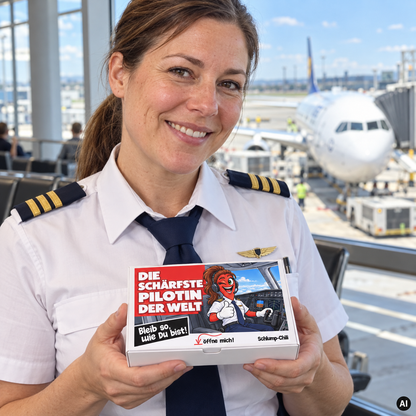 Die schärfste Pilotin der Welt – Geschenkidee (AI)
