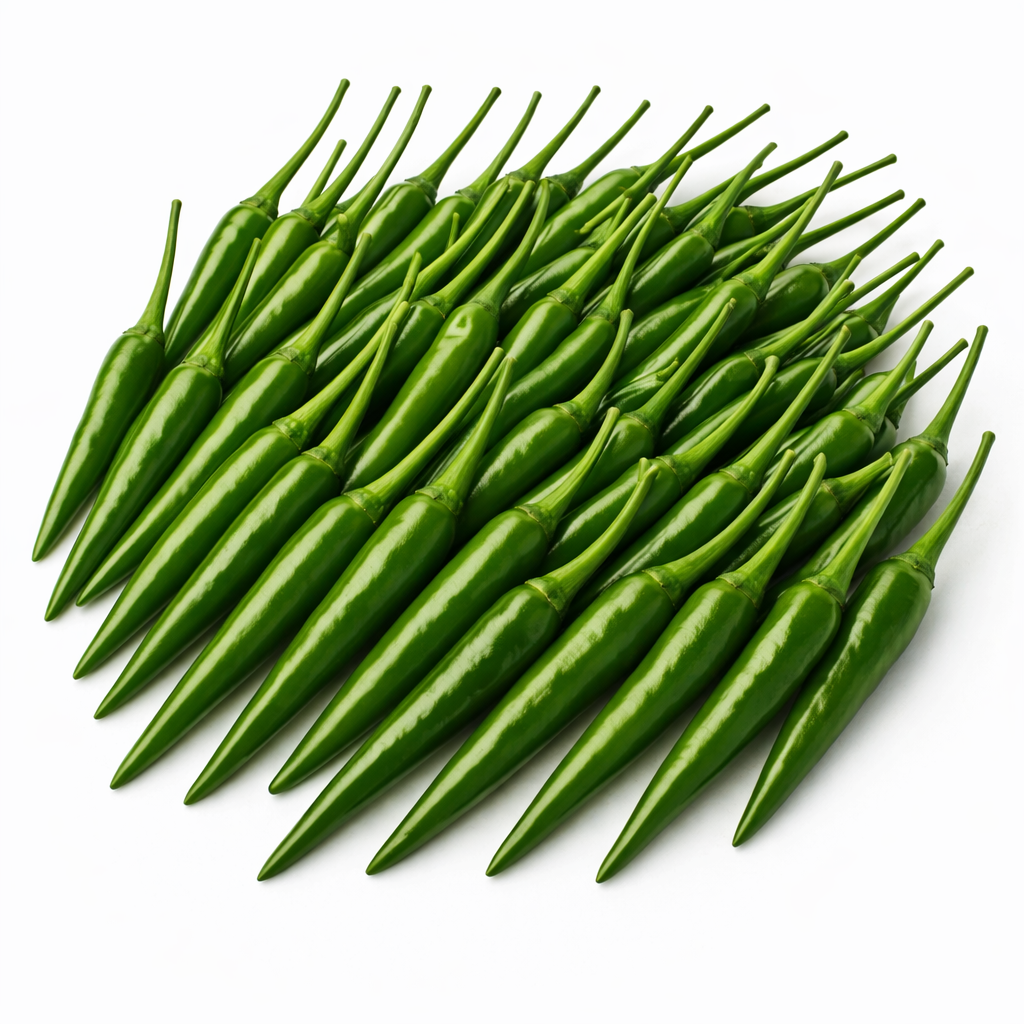 Frische Birds Eye Chilis rot, grün (Piri Piri)