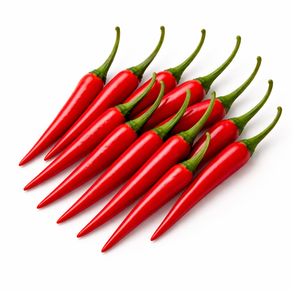 Frische Birds Eye Chilis rot, grün (Piri Piri)