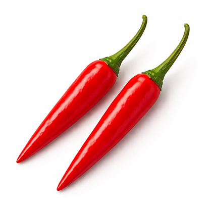 Frische Birds Eye Chilis rot, grün (Piri Piri)