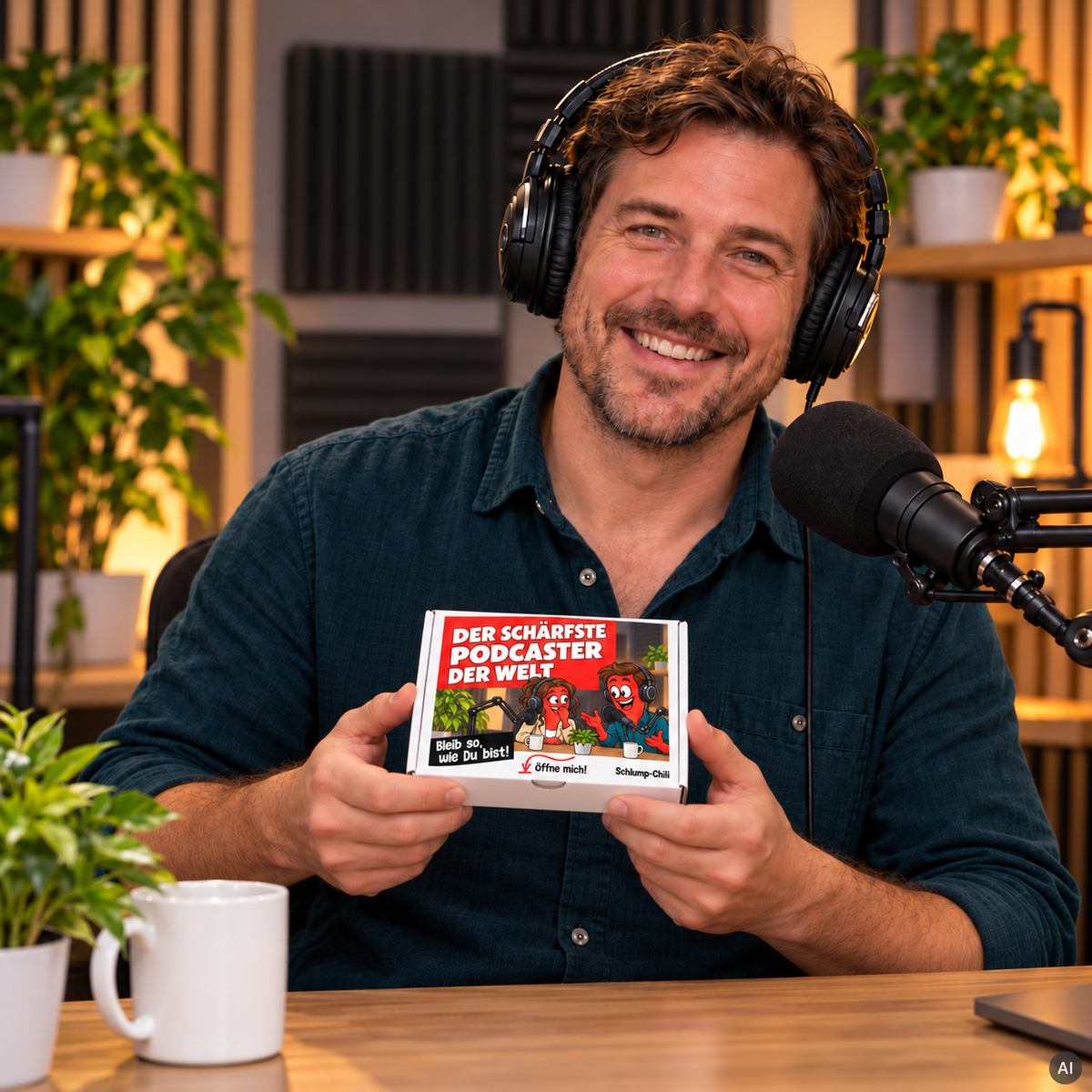Der schärfste Podcaster der Welt – Geschenkidee (AI)